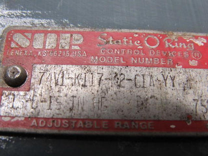 SOR 74V1-K117-M2-C1A-YY Static O Ring Pressure Switch Adjustable Gauge