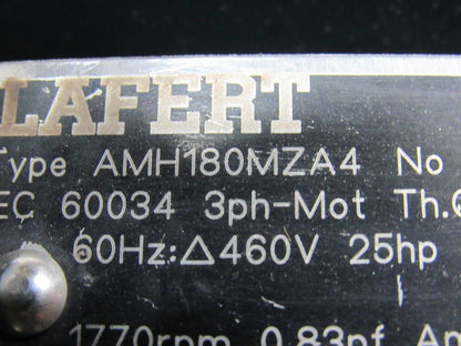 Lafert 30145729 AMH180MZA4 25HP 3PH 460V 1770RPM Electric Motor