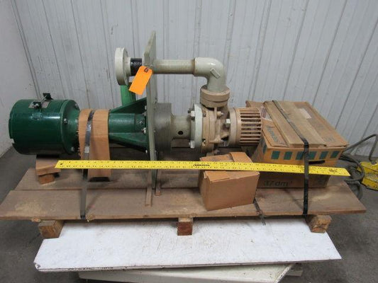 Fybroc 1.5x3x6 7500 Corrosive Liquid  Cantilever Pump 60GPM W/ Siemens 1.5HP