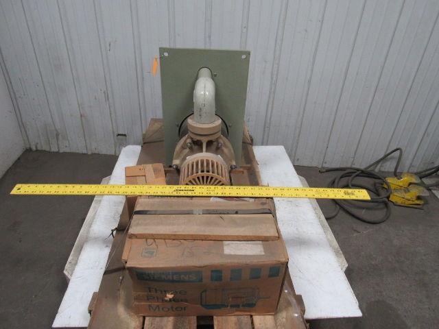 Fybroc 1.5x3x6 7500 Corrosive Liquid  Cantilever Pump 60GPM W/ Siemens 1.5HP