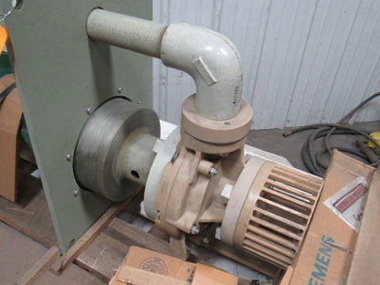 Fybroc 1.5x3x6 7500 Corrosive Liquid  Cantilever Pump 60GPM W/ Siemens 1.5HP