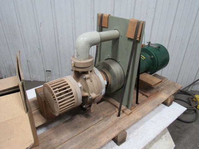 Fybroc 1.5x3x6 7500 Corrosive Liquid  Cantilever Pump 60GPM W/ Motor 1.5HP *NEW*