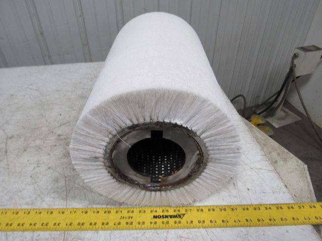 Danline 12" OD X 18" White Industrial Wide Face Metal Burnishing Brush