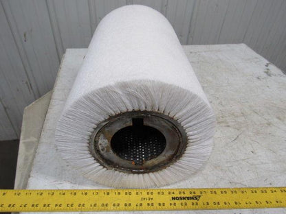 Danline 12" OD X 18" White Industrial Wide Face Metal Burnishing Brush