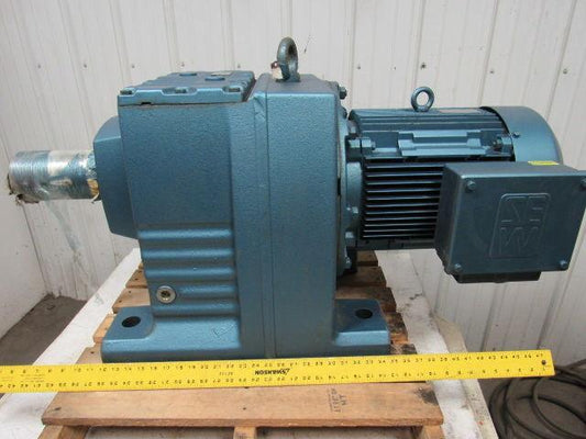 Sew-Eurodrive Helical Gearmotor Reducer 83:1 15 HP 3PH 230/460V 14RPM Output