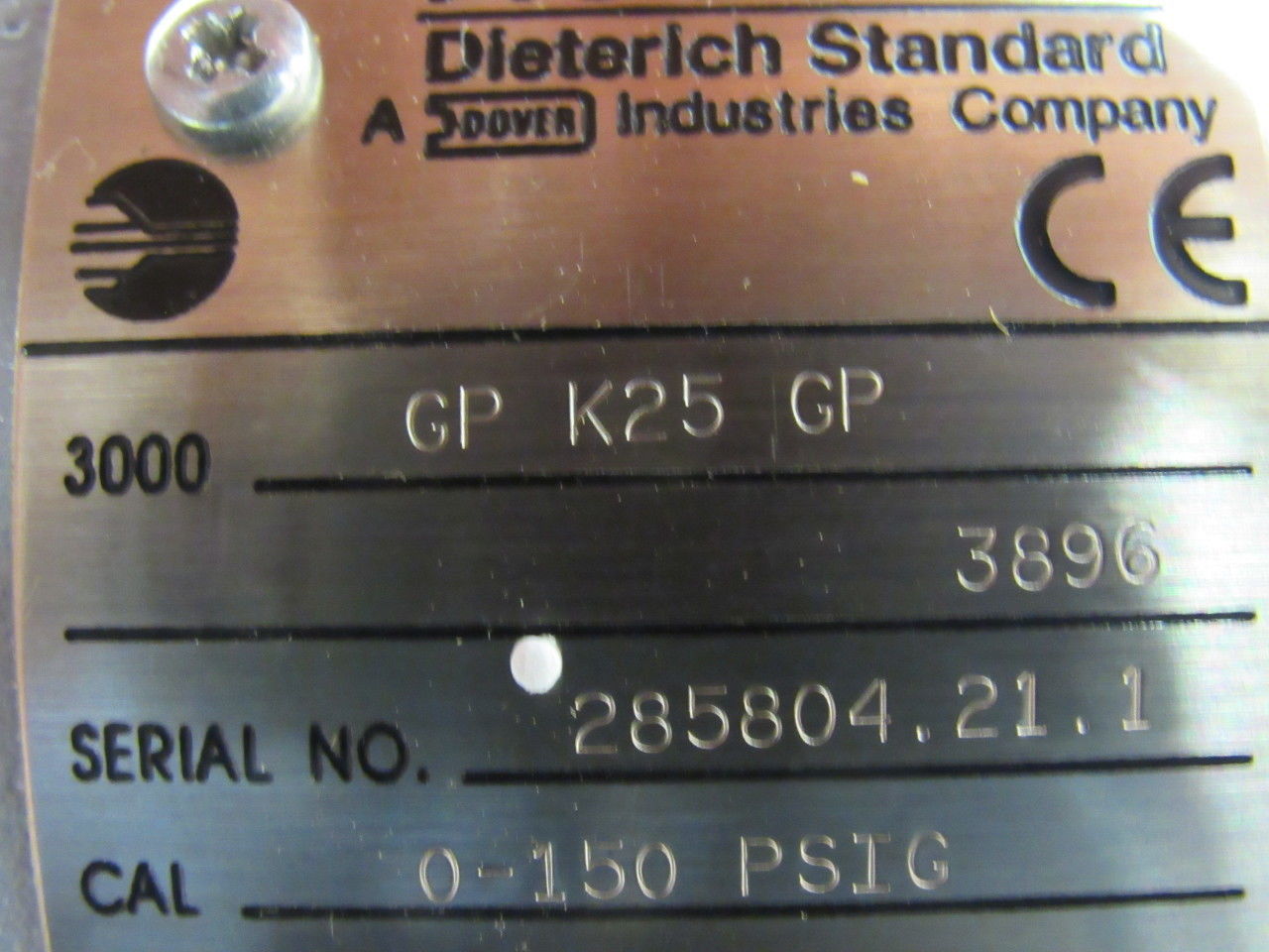 Dieterich Standard 3000GPK25GP Pro-Ducer Flow Meter Calibrated 0-150 PSIG