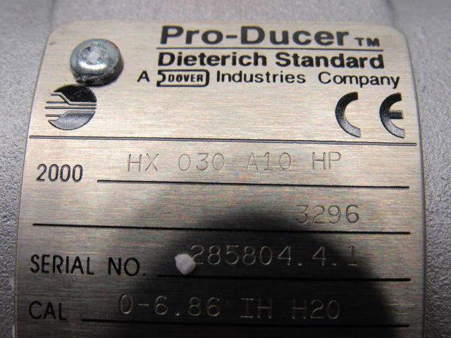 Dieterich Standard 2000HX030A10 HP Pro-Ducer Flow Meter Calibrated 0-6.86