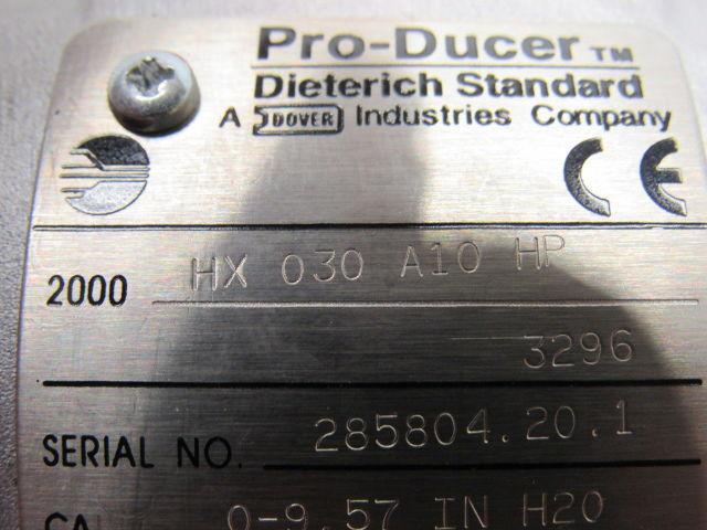 Dieterich Standard 2000HX030A10 HP Pro-Ducer Flow Meter Calibrated 0-9.57