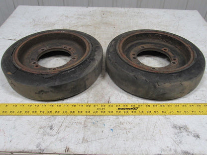 16 X 4 x 11-1/4 Forklift Tire Wheel 7-1/2" Center Hole 5 Bolt Lot of 2