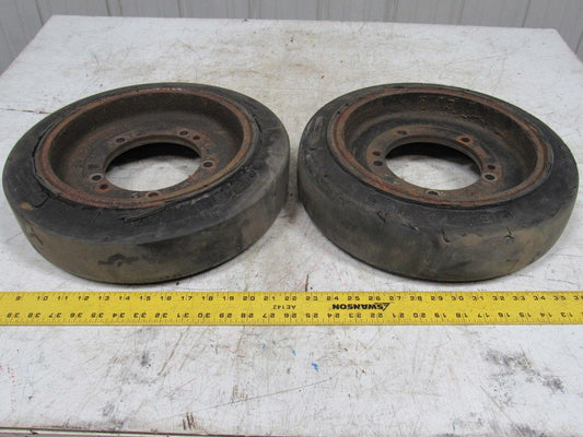 16 X 4 x 11-1/4 Forklift Tire Wheel 7-1/2" Center Hole 5 Bolt Lot of 2