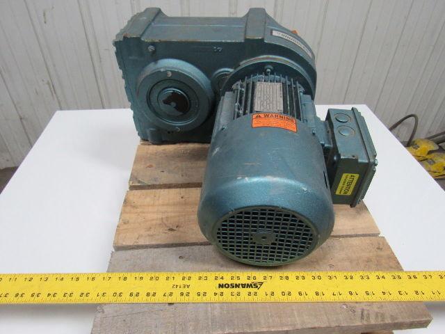 SEW FA77DT90S4BM62HR Gearmotor 1.5HP 230/460V 1740RPM In/ 18 Out 5250 In Lb
