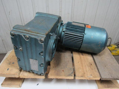 SEW FA77DT90S4BM62HR Gearmotor 1.5HP 230/460V 1740RPM In/ 18 Out 5250 In Lb