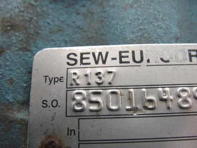 SEW-EURODRIVE R137 Inline Gear Drive Speed Reducer 16.80:1 Ratio 70800Lbs Torque