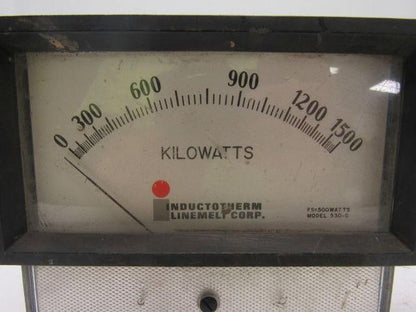 Inductotherm 530-G Kilowatts Panel Meter 0-1500 5-5/8" X 4-1/2"