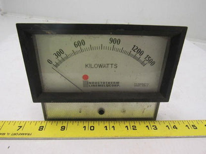 Inductotherm 530-G Kilowatts Panel Meter 0-1500 5-5/8" X 4-1/2"