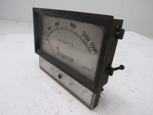 Inductotherm 530-G Kilowatts Panel Meter 0-1500 5-5/8" X 4-1/2"