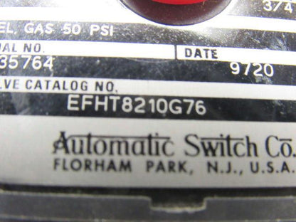 Asco EFHT8210G76 3/4" Red Hat Explosion Proof High Temp. Solenoid Valve 110/120V