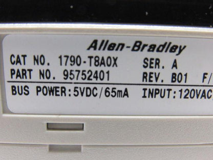 A-B Allen Bradley 1790-T8A0X Series A 110V 8 Output Expansion Block