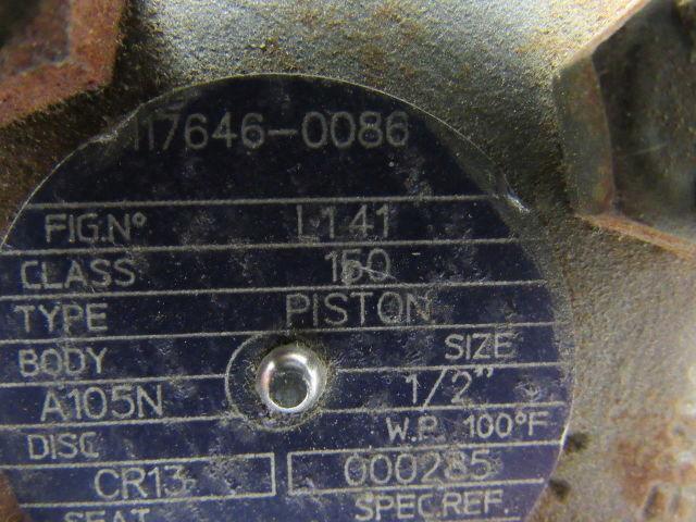 Bonney Forge L141 Bonney Forge L141 1/2" Bolted Bonnet Piston Check Valve