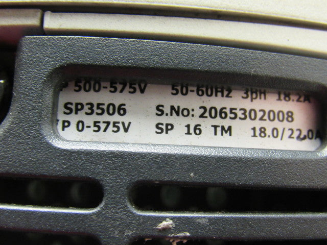 Emerson SP3506 Panel Mount AC Unidrive 500-575V 3PH 18.2A W/Power Supply