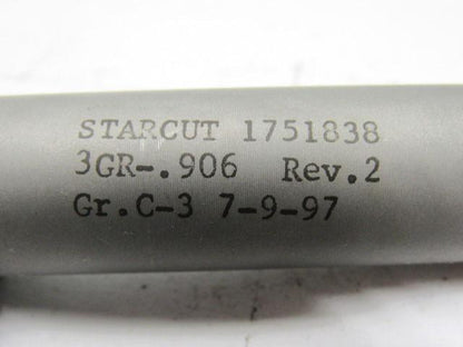 Starcut 1751838 0.906 Special Extended Length Finish Reamer Coolant FED 16-1/2"