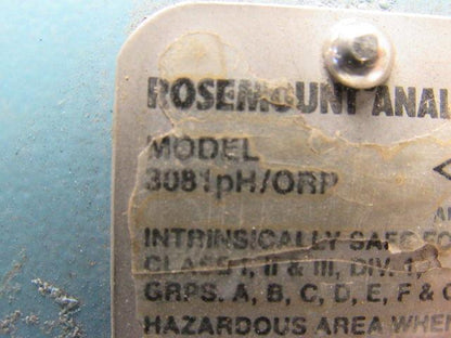 Rosemount 3081pH/ORP Conductivity Transmitter