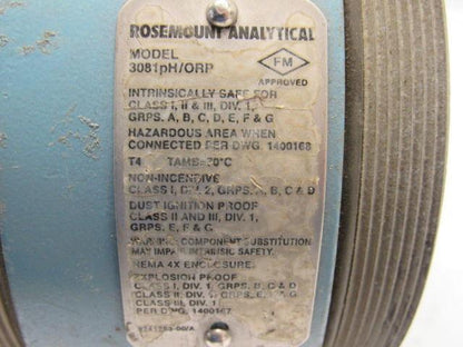 Rosemount 3081pH/ORP Conductivity Transmitter