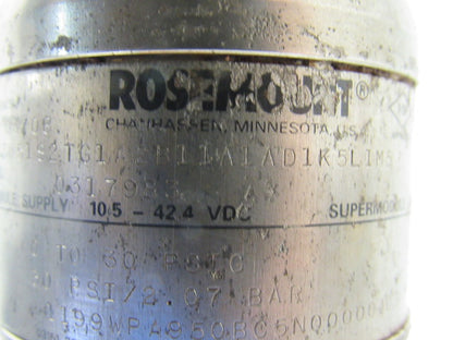 Rosemount 3051S2tG1A2B11A1AD1K5L1M5 Pressure Transmitter Assembly 3-3/4" I.D.