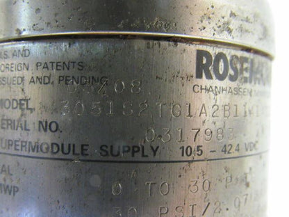 Rosemount 3051S2tG1A2B11A1AD1K5L1M5 Pressure Transmitter Assembly 3-3/4" I.D.