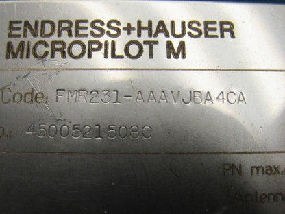Endress Hauser FMR231-AAAVJBA4CA Micropilot M Transmitter 36VDC 230PSI
