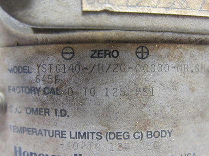 Honeywell YSTG140-/H/2G-00000-MB.SM.F103-645F Pressure Transmitter
