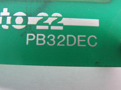 OPTO-22 PB32DEC I/O Module Mounting Rack Terminal Strip Bus System