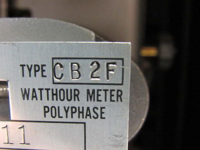 Westinghouse CB2F  Switchboard Watt Hour Meter Polyphase 5A 120V *NEW Old Stock*