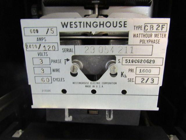 Westinghouse CB2F  Switchboard Watt Hour Meter Polyphase 5A 120V *NEW Old Stock*