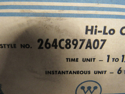 Westinghouse CO-5H1111N Over Current Relay Time Unit 1-12AA