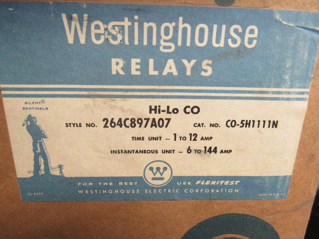 Westinghouse CO-5H1111N Over Current Relay Time Unit 1-12AA