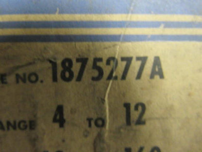Westinghouse C0-8 Style 1875277A Over Current Relay Range 4-12A 60 Hz