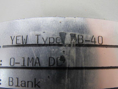EIL Instruments YEW Type DB-40 Blank Face DC Panel Ammeter 0-1MA DC