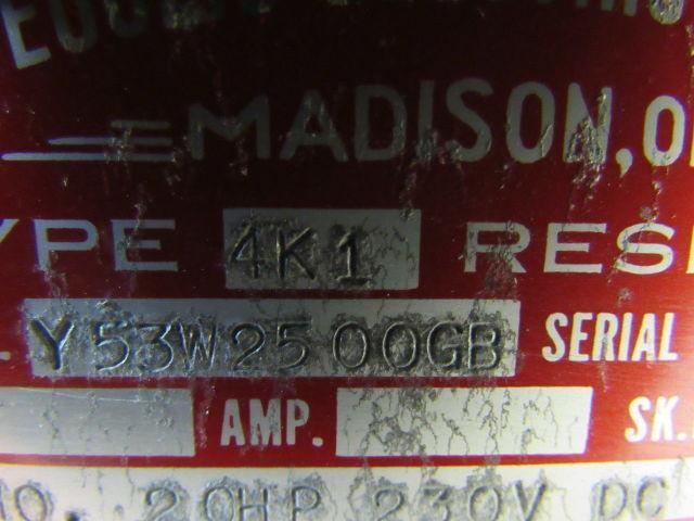 EUCLID ELECTRIC Y53W2500GB 4K1 Resistor HO 20HP 230V DC SEC A Vintage NEW