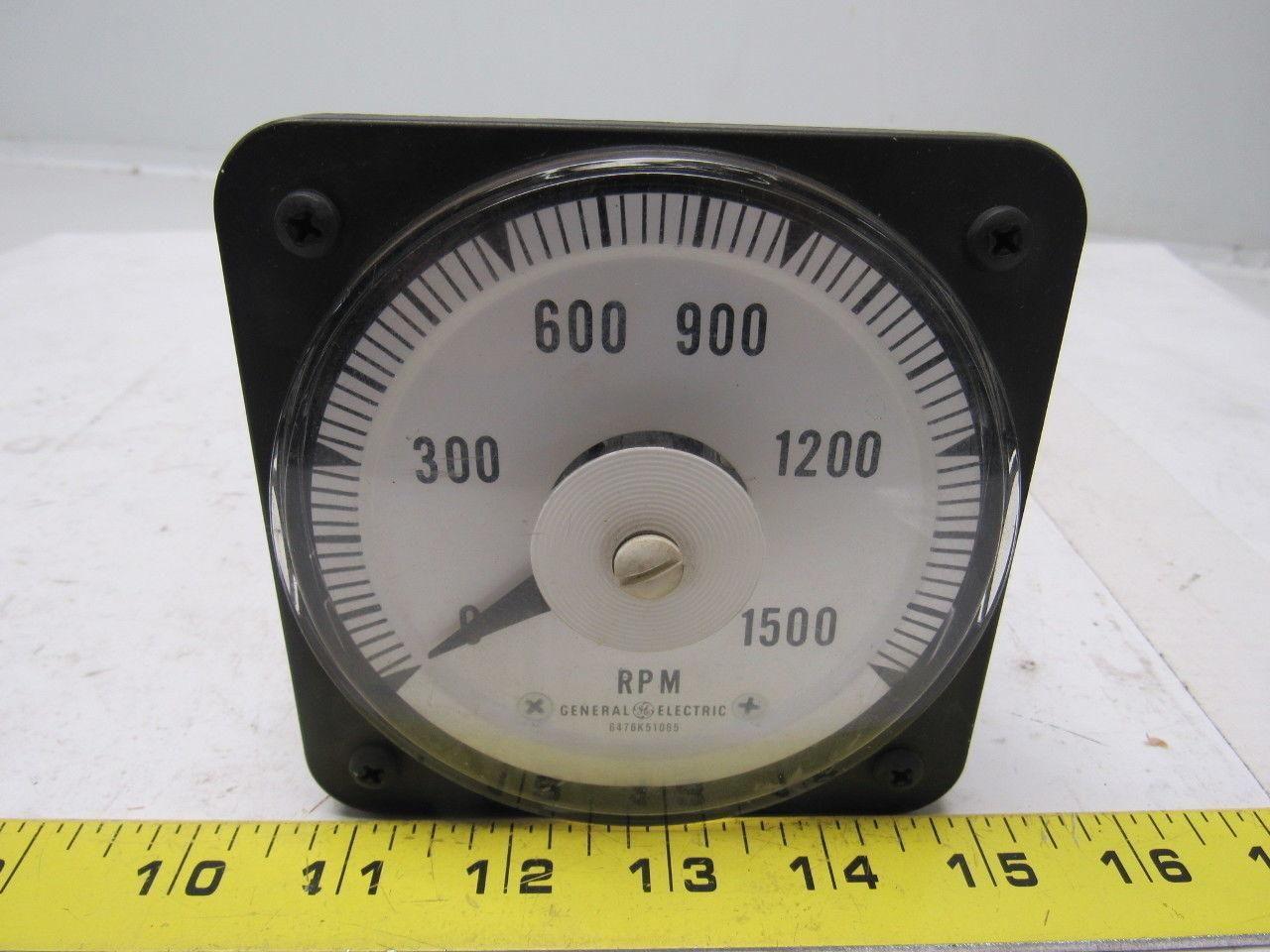 EIL Instruments Type DB-40 G.E. Panel Mount Tach Voltemeter 0-1500 RPM