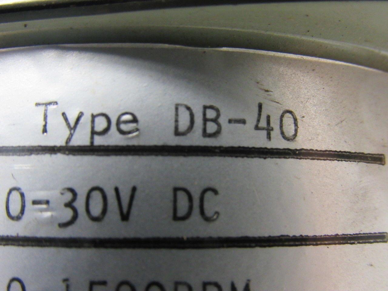 EIL Instruments Type DB-40 G.E. Panel Mount Tach Voltemeter 0-1500 RPM