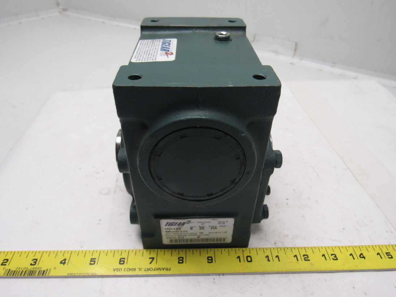 Dodge 20 S 20 HA Tigear 2 20:1 Gear Box Speed Reducer 1-3/16" Hollow Output
