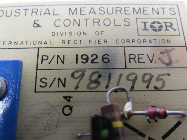 Indust. Measurements & Controls 1926-1004J REV. J Firing PC Board Card 50/60 Hz.