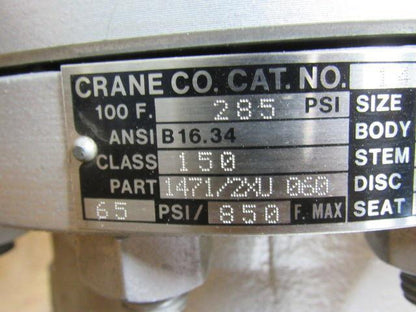 Crane 1471/2XU 060 Cast Steel Swing Check Valve Butt Weld 6" ID