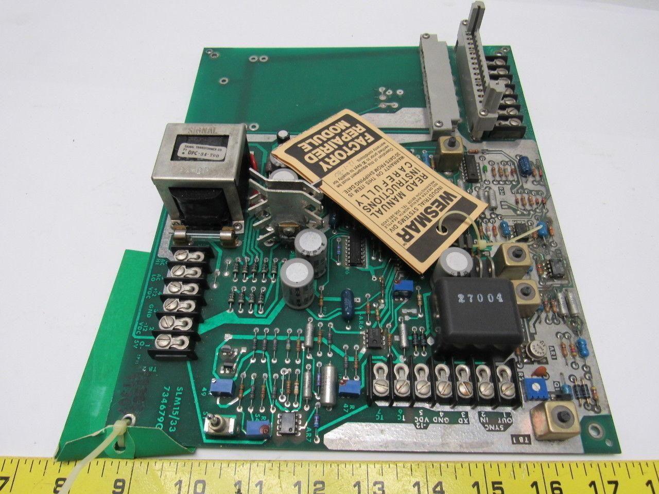Wesmar SLM 15  Liquid Level Indicator Solid State Controls PC Circuit Board