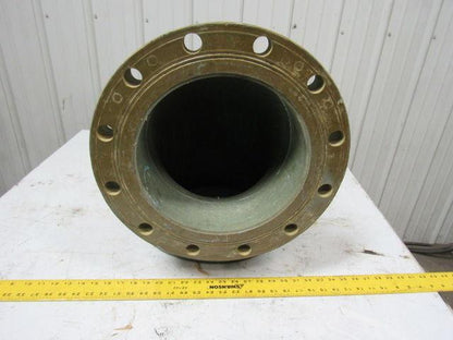 NOV 022100-362-0 10" Flanged Fiberglass 90° Elbow Green Thread 225 PSIG