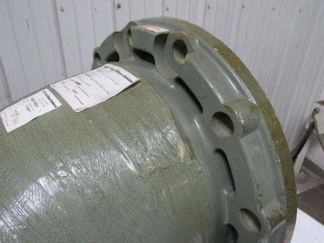 NOV 022100-362-0 10" Flanged Fiberglass 90° Elbow Green Thread 225 PSIG