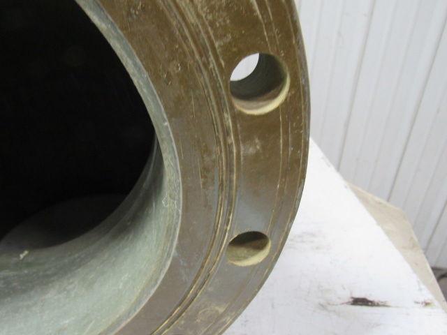 NOV 022100-362-0 10" Flanged Fiberglass 90° Elbow Green Thread 225 PSIG