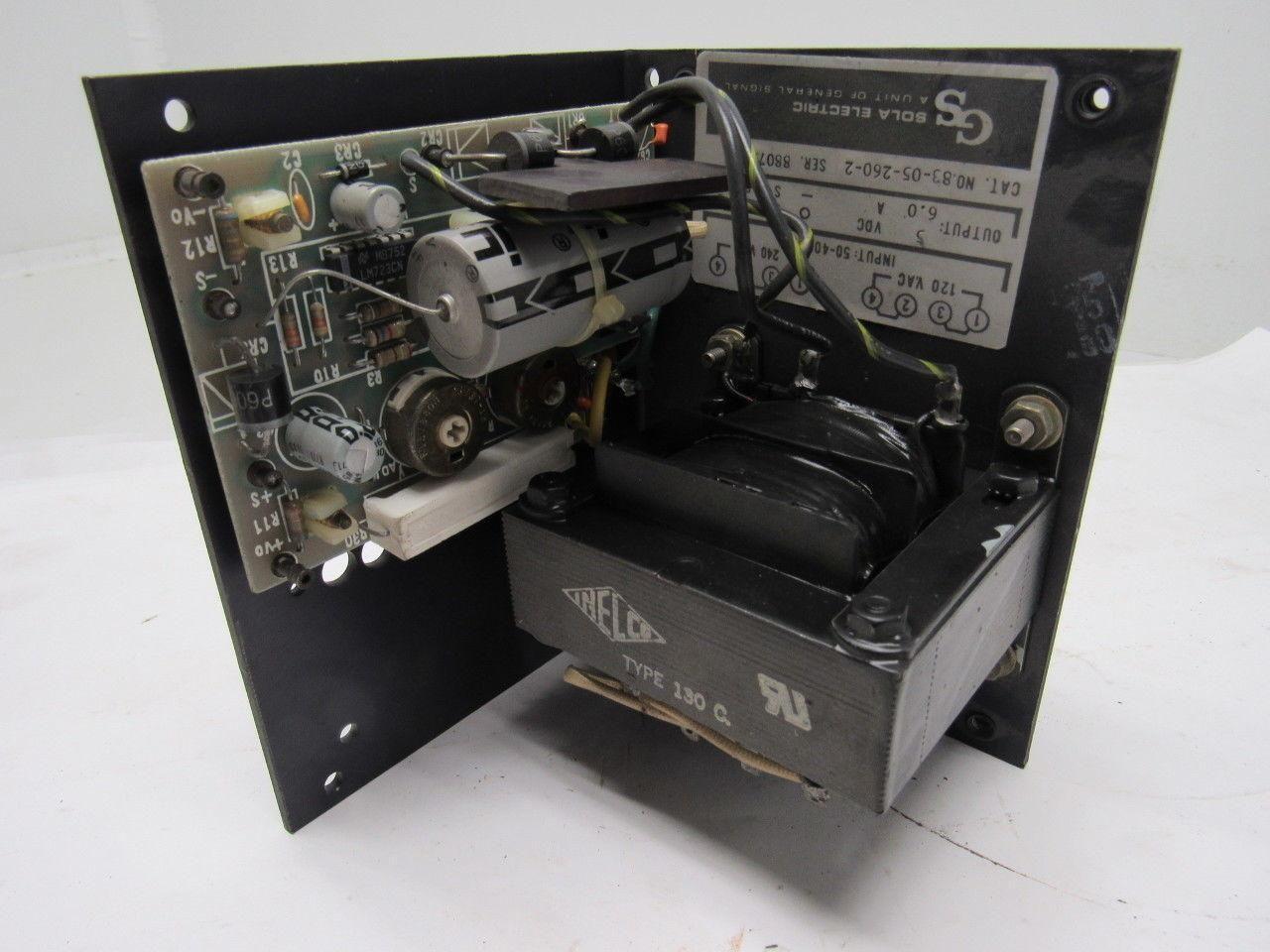 Sola Electric 83-05-260-2 Power Supply 120-240V Input 5V 6A Output Lot of 2