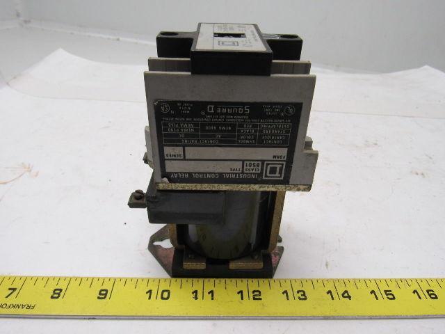 Square D 8501 Type XDO-20 Series A AC Control Relay 120V 60Hz Coil